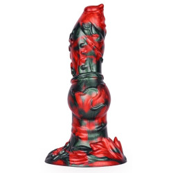 MONSTERED Gode Florix 20 x 7cm Noir et Rouge